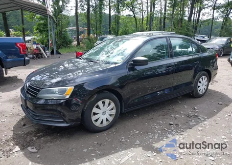 2015 Volkswagen Jetta 2.0L S из США, поврежденный, VIN 3VW2K7AJ1FM293445